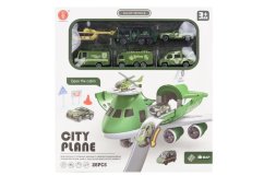 Avion militaire avec voitures