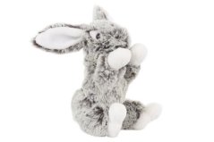 Lapin en peluche gris