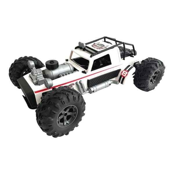 Auto RC bílé vypouštějící páru