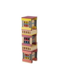 Jeujura Drewniany zestaw konstrukcyjny Técap Multicolor 300 elementów