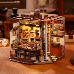 RoboTime 3D drewniana układanka Miniatura domku Czekoladziarnia Henry'ego