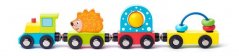 Woody Train s ježkom a hračkami