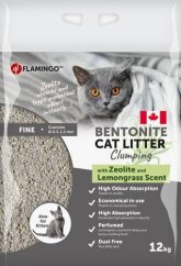 Flamingo Bentonite nisip pentru pisici cu aromă de lemongrass 12kg