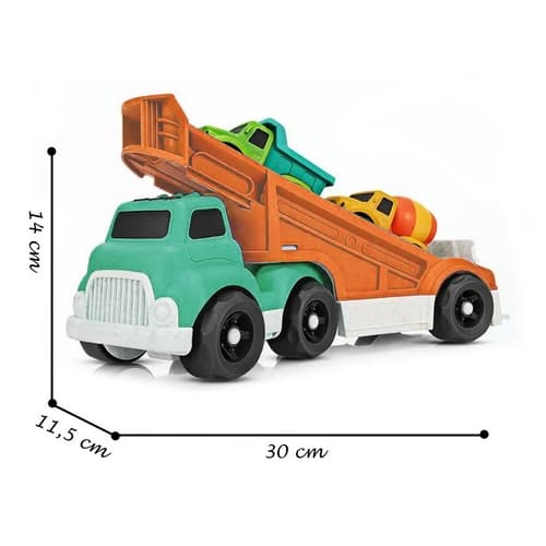 Bavytoy Set truck s autíčky z bioplastu