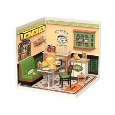 RoboTime 3D dřevěná skládačka Miniatura domečku Hongkongská kavárna