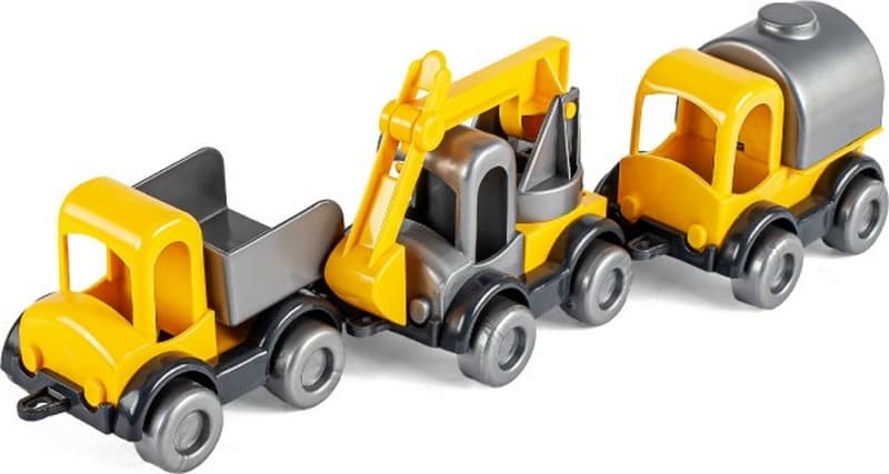 Auto stavební Kid Cars 3ks plast 10cm v krabičce 12m+ Wader