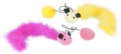 Flamingó macskajáték egér lufival 60cm