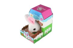 Iepure Ben pluș/plastic 16x17cm baterie cu sunet și mișcare în cutie