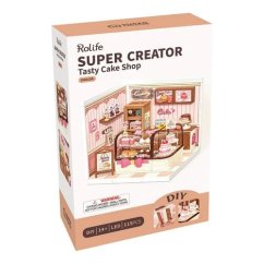 RoboTime 3D dřevěná skládačka Miniatura domečku Cukrárna Tasty