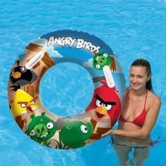 Felfújható gyűrű fogantyúkkal Bestway Angry Birds 91cm