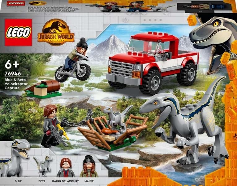 LEGO® Jurassic World 76946 Attraper les Velociraptors Bleu et Beta