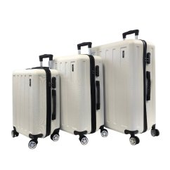 Bavy Cestovní kufr skořepinový Stripes White - set 3 ks