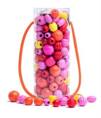 Woody Beads w tubie - pomarańczowy