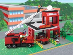 Juego de construcción Cheva 21 - Parque de bomberos