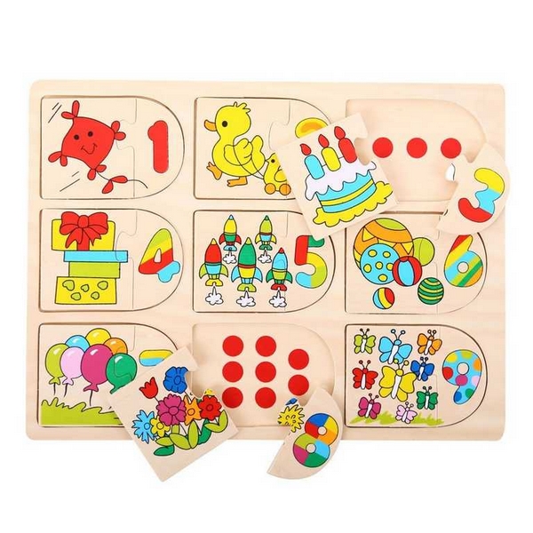 Bigjigs Toys Puzzle di immagini da contare