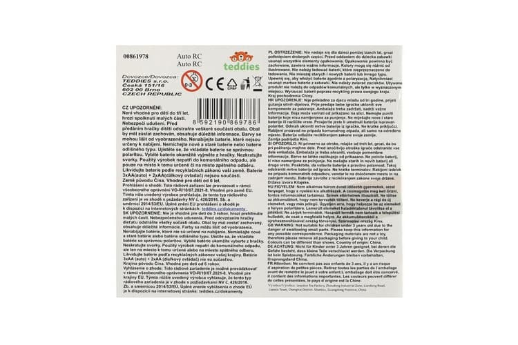 Auto RC pick up Off road terénní plast 23cm 2,4GHZ na baterie se světlem oranžový v krab. 30x15x19cm