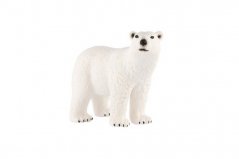 Niedźwiedź polarny zootechniczny plastikowy 10cm w torbie