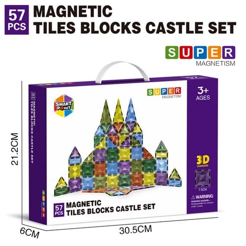 Magnetyczny zestaw do budowania Diamentowa Świątynia 57 szt.