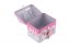 Caja del tesoro casa unicornio lata con cerradura rosa en bolsa