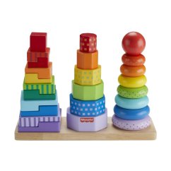 Drewniana wieża kształtów Fisher Price