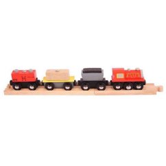 Bigjigs Rail Train de marchandises + rails