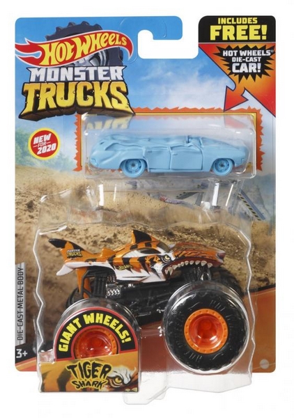 Hot Wheels Monster Trucks cu cu o mașină mică