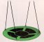 Hojdací kruh 100 cm zeleno-čierny