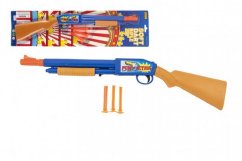 Pistola / Pistola in plastica 3 colpi per ventose 48 cm