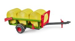 Remorcă Bruder 2204 cu trei baloți
