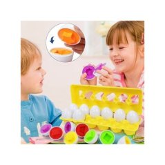 Jajka Montessori - łączenie kształtów i kolorów