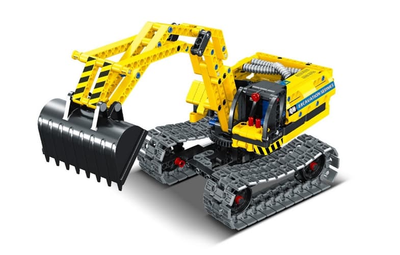 Stavebnice iM.MASTER bagr/robot 2v1 plast 342 dílků