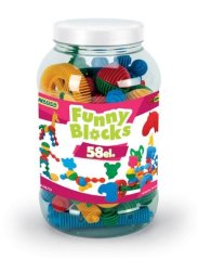 Funny Block plastikowe klocki 58szt Wader w plastikowym pudełku