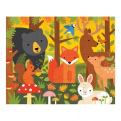 Petit Collage Puzzle 2v1 lesné zvieratá