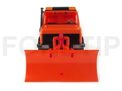 Bruder 2572 Mercedes Unimog téli munkára szántóval - szórógéppel