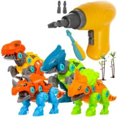 Stavebníce - šroubovací  dinosauři, sada 4 v 1 se šroubovákem