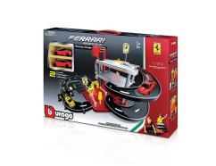 Bburago 1:43 Ferrari Race & Play garaż+2 samochody