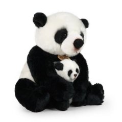 Rappa Panda de pluș cu pui 27 cm ECO-FRIENDLY