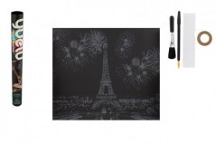 Stierací obrázok farebná Eiffelova veža v tube