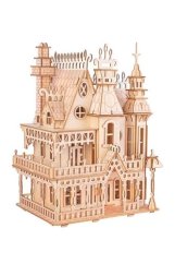 Puzzle 3D din lemn, vilă fantastică, meșteșuguri din lemn