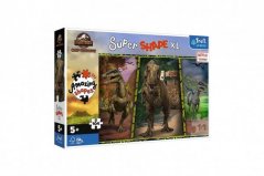 Puzzle 104 XL Super Shape Colorful Dinosaurs/Jurassic World 60x40cm dans une boîte 40x27x6cm