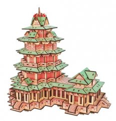 Woodcraft Puzzle 3D de madera Torre YueJiang