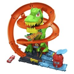 Hot Wheels T- Rex útočí na hasičskou stanici