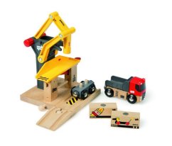 Brio 33280 Șantier de transbordare cu vagon și camion