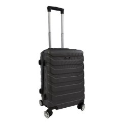 Bavy 20" kemény héjú bőrönd Ribs Dark grey