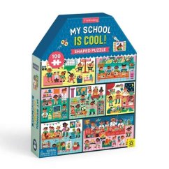 Mudpuppy Moja škola - puzzle v tvare domčeka 100 dielikov