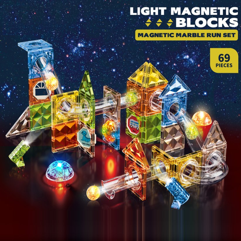 Magnetická stavebnice Město 69 ks