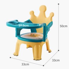 Bavytoy Dětská jídelní židlička žlutá