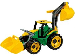 Lena 2080 Tracteur avec godet et pelle, jaune et vert