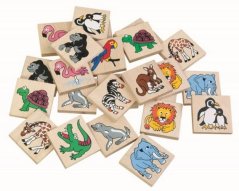 Pexeso ZOO dřevo 24ks v krabičce