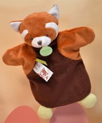 Doudou Plyšová bábika Panda červená 25 cm